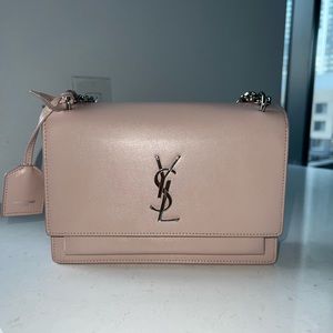 YSL medium sunset calfskin leather shoulder bag